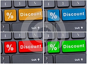 Online e-commerce with discount button