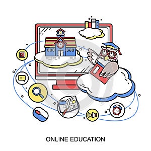 Online education concept