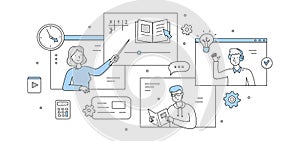 Online education, e-learning concept