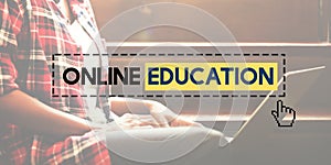 Online Education E-learning Knowledge Technology Concept
