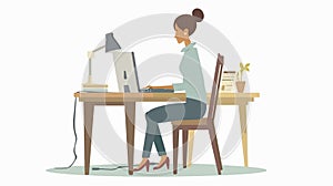 Modern Online Education E-Learning Concept with Student Using Digital Device