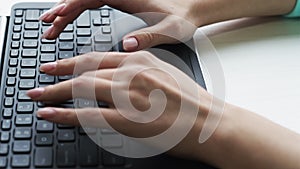 online education hands typing on laptop keyboard
