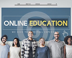 Online Education Homepage E-learning Technology Concept photo