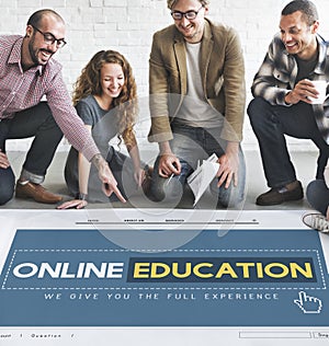 Online Education Homepage E-learning Technology Concept