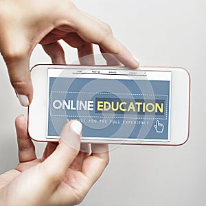 Online Education Homepage E-learning Technology Concept