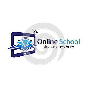 Online Education logo design template. Online course logo design. Online Learning logo