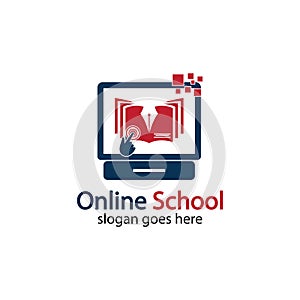 Online Education logo design template. Online course logo design. Online Learning logo