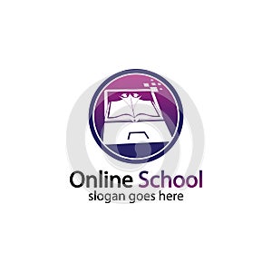 Online Education logo design template. Online course logo design. Online Learning logo