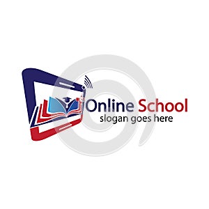 Online Education logo design template. Online course logo design. Online Learning logo