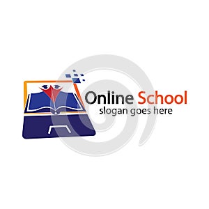 Online Education logo design template. Online course logo design. Online Learning logo