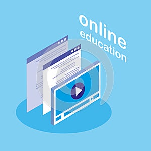 Online education with media player display