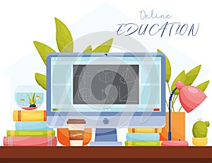 Online education. Remote learning concept.