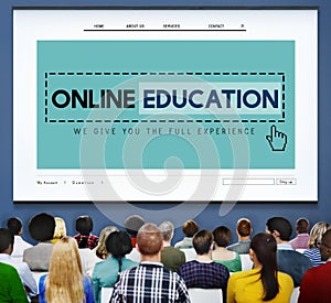 Online Education Studying E-Learning Technology Concept