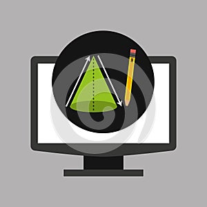 Online education technology geometry cone