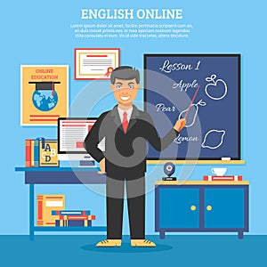 Online Education Training Illustration