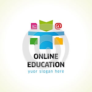 Online education vector logo