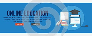 Online education web banner template