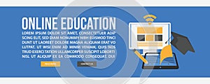 Online education web banner template