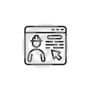 Online engineer support line icon