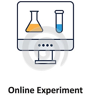 Online Experiment Isolated and Vector Icon for Technology