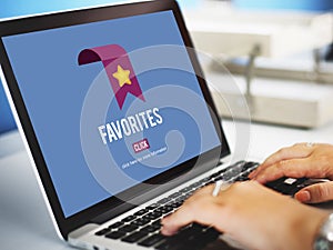 Online Favorites Internet Bookmark Technology Concept