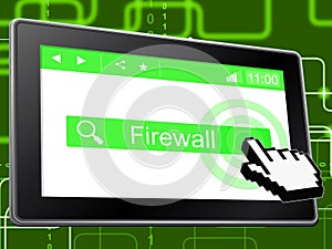 Online Firewall Represents World Wide Web And Defence