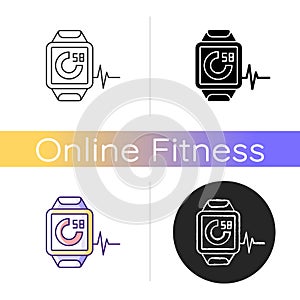 Online fitness activity tracker icon.