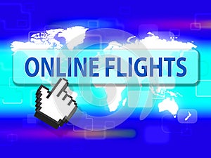 Online Flights Shows Web Site And Aeroplane