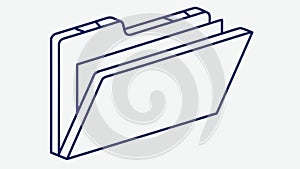 Online Folder for Cloud Storage and Digital Files, vector design Generative AI