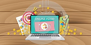 Online food business internet money gold growth