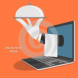 Online Food Delivery Concept Illustration.