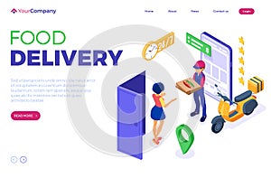 Online food order package delivery service