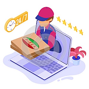 Online food order package delivery service