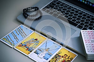 Online forecasting the future with tarot cards