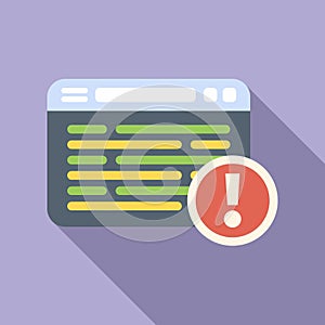 Online fraud icon flat vector. Hacker error