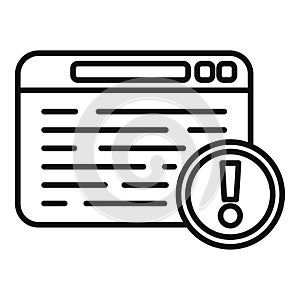 Online fraud icon outline vector. Hacker error