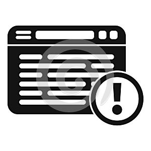 Online fraud icon simple vector. Hacker error