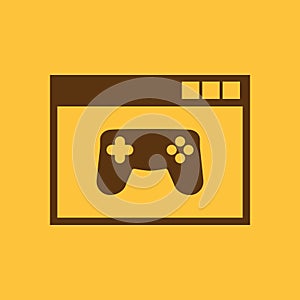 Online game icon. vector design. gaming, game symbol. web. graphic. JPG. AI. app. logo. object. flat. image. sign. eps