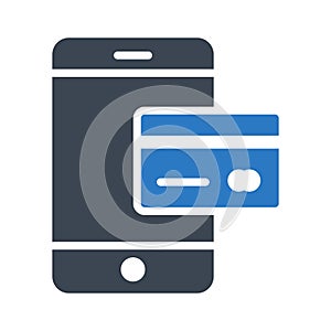 Online glyph colour line vector icon