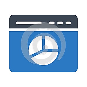 Online glyph colour vector icon