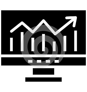 Online Graph Isolated Vector Icon That can be easily Modified or Edited.
