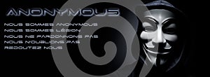 online hacktivist group Anonymous banner