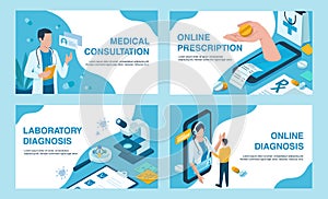 Online health care, doctors consultation, pharmacy and diagnostics