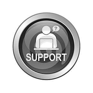Online help support button black