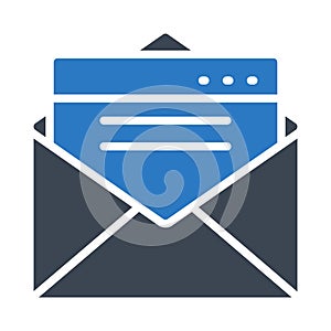 Online glyph colour vector icon