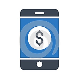 Online glyph colour line vector icon