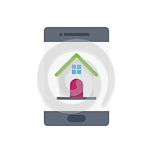 Online vector flat color icon