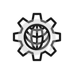 online vector thin line icon