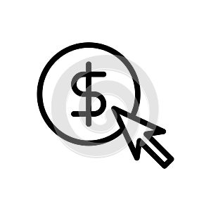 Online vector thin line icon