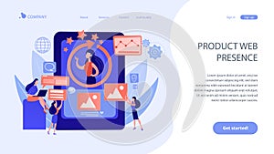 Online identity management concept landing page